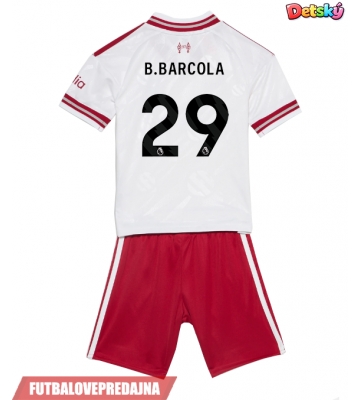 Lacne Dětský Futbalové dres Liverpool Bradley Barcola #29 2026-27 Krátky Rukáv - Preč (+ trenírky)